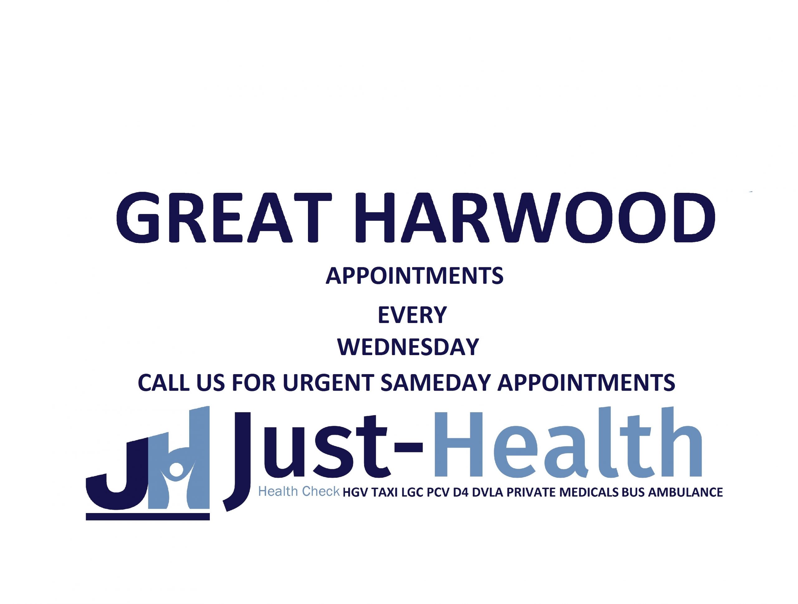 great harwood blackburn just health D4 HGV Medical £50 includes eye test, GMC Registered Doctors Nationwide clinics, Open 7 days a week near you Book online 24-7 Burnley