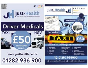 Just Health Driver medicals D4 HGV Medical LGV Medical PCV Medical C1 Medical Boxing Medical Asbestos Medical OEUK Medical firearms shotgun Off Shore Medical Safety Critical medical Fit to fly tests Fit to work Gp Medical Clinic